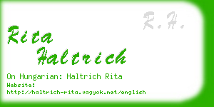 rita haltrich business card